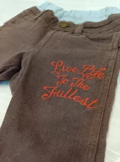 JUNK STORE★ブラウンの刺繍入りパンツ★95