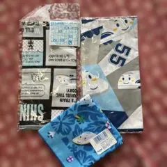 Sanrio 新幹線デザイン クロス&ハンカチ3枚セット