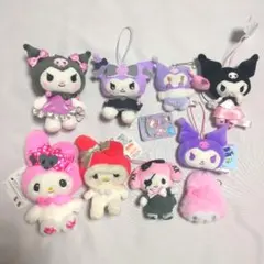 マイメロディ　クロミちゃん　ぬいぐるみキーチェーン　９体セット