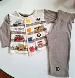 トミカ 車プリント ベビーパジャマ 90