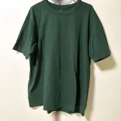 GU ジーユー 半袖Tシャツ カットソー トップス グリーン 無地 XL