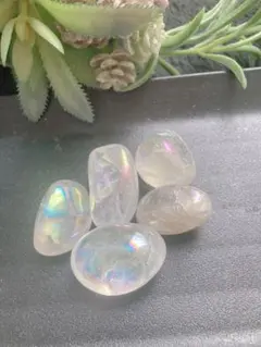 ラスト2点❤️オーラクリアクォーツ5個まとめ売り❤️浄化済み