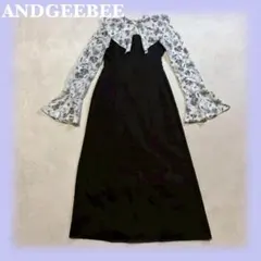 ANDGEEBEE (アンジービー) 花柄切替え ワンピース ロング ワンピースのサムネイル