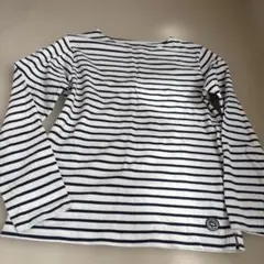 ストライプ柄 長袖Tシャツ ホワイト/ネイビー