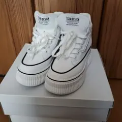 ハイカット厚底スニーカー ホワイト