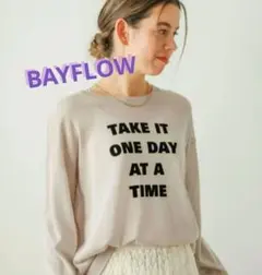✳️BAYFLOW✳️新品タグつき♪シアーニットロゴロングスリーブプルオーバーのサムネイル