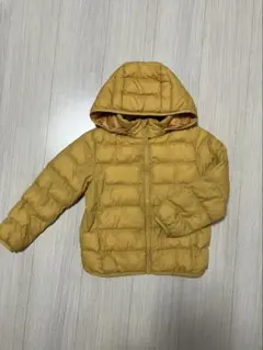 UNIQLOキッズ フード付きダウンジャケット イエロー