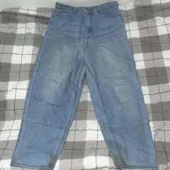 【綿100%】ストレートデニム ライトブルー