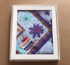 PERSON'S 花柄ハンカチ 水色のサムネイル