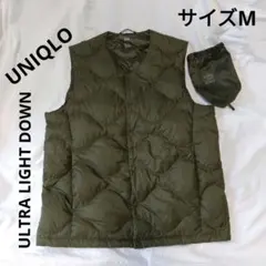 [美品]UNIQLO ウルトラライトダウンベスト サイズM　収納袋に小キズあり