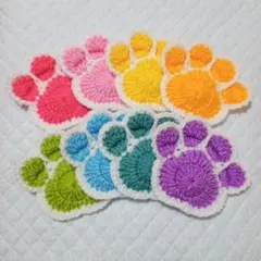 肉球モチーフ8枚(白)