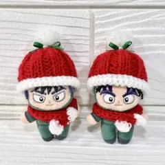 忍たま　サンタ帽子&マフラー×2点セット　ハンドメイド