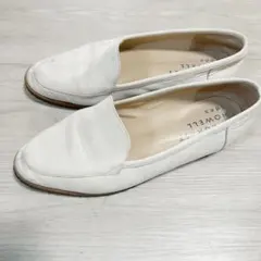 美品 マーガレットハウエルアイデア ローファー 白 24 レザー スリッポンのサムネイル