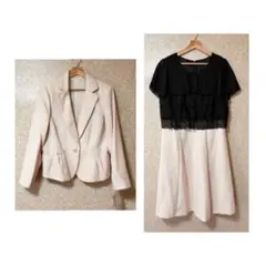 大きいサイズ corbeau セットアップ ワンピース ジャケット