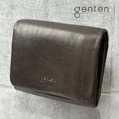 定番✨ゲンテン genten ゴートベーシック 二つ折り財布 山羊革 茶のサムネイル