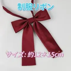 学生服 リボンタイ　スクールリボン 卒業式　コスプレ 仮装　学校行事レッド