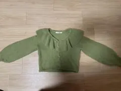 MOUSSY フリル付きグリーンカーディガン サイズF