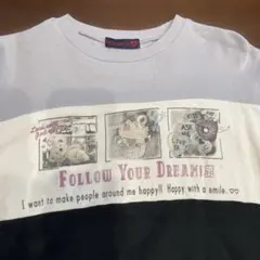 Follow Your Dream! トレーナー グレー/黒　140 裏地起毛