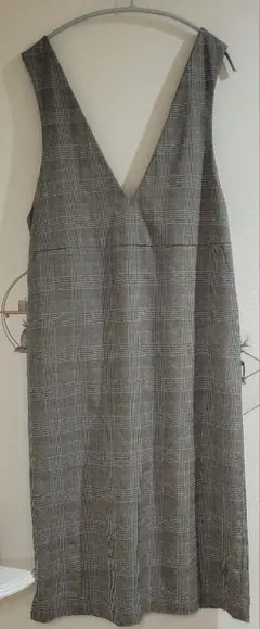 GU ジャンパースカート グレー チェックL