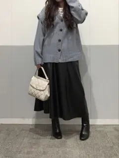 未使用GU マルチウェイカーディガン ブルー3WAY ニット 羽織り 秋冬コーデ