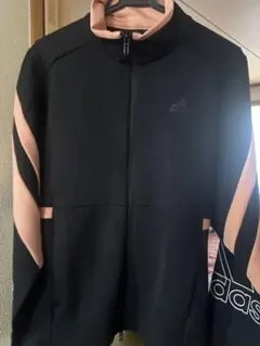 adidas ジャージジャケット ブラック/ピンク JM