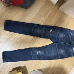 ダメージ加工ダークブルーデニム