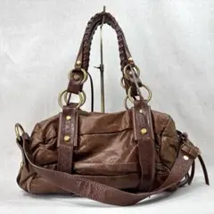Francesco Biasia Braided Leather Bag Y2K - メルカリ