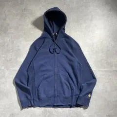 古着 00s Carhartt ジップ パーカー フーディ ネイビー スウェット