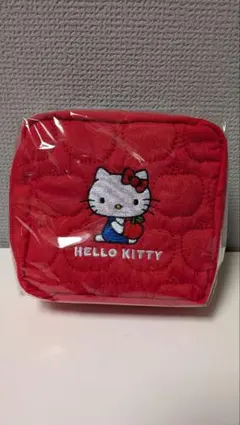 HELLO KITTY 赤いキルティングポーチ