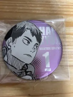 ハイキュー　ファンパーク　デコレクション缶バッチ　牛島若利