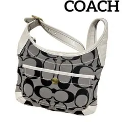 【COACH】 コーチ シグネチャー　ショルダーバッグ レザー　キャンバス