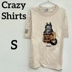 【Crazy Shirts】ネコプリント 半袖Tシャツ USA製 Sのサムネイル