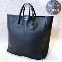 美品✨ヤングアンドオルセン シボ革 ブラック レザートートバッグのサムネイル