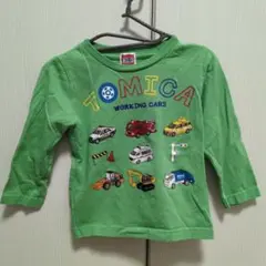トミカ 長袖Tシャツ 緑 90cm