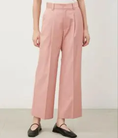 センタープレスタックワイドパンツ