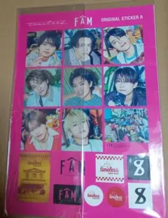 FAM オリジナルステッカーA・Bセット、アナザージャケット4種