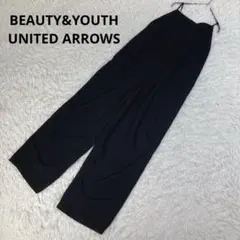 美品　ビューティーアンドユース　オールインワン　オーバーオール　M　ブラック