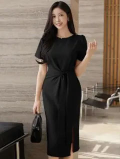 SHEIN DAZYウエストリボンドレス