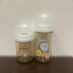 ピジョン 哺乳瓶 2本セット 240ml 180ml プラスチック 花柄