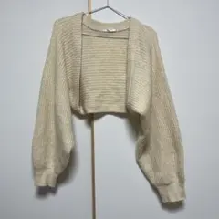 RETORO GIRL クリーム色 クロップドカーディガン ボレロ