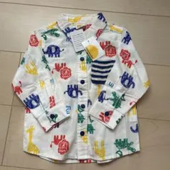 ムージョンジョン　アニマル柄シャツ　90㎝