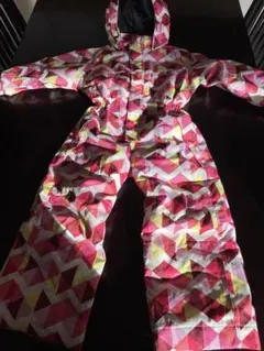 子供用スキーウェア フード付き 幾何学模様