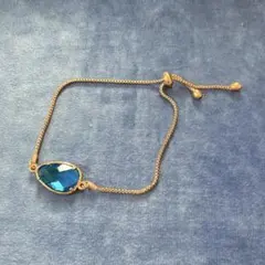 ブルービジュー ゴールド カラー ストーン ブレスレット