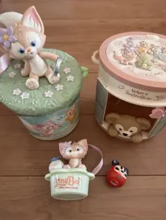 リーナベル★ダッフィー★ミッキーポップコーンバケット★小物入れ★フィギュア