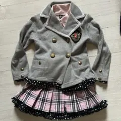 子供用フォーマルスーツセット（グレー・ピンク）