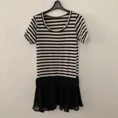 ボーダー柄半袖チュニックワンピースのサムネイル