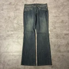 2XL】AGATE LABEL ダメージ フレアデニムパンツ 34 ブーツカット 