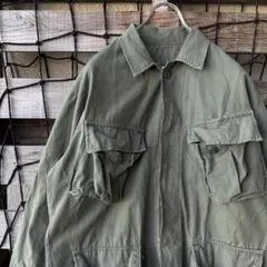 【至高のSHORT】60s米軍実物 ジャングルファティーグジャケット ボタン完品のサムネイル