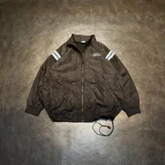 90s NIKE 白タグ ナイロンジャケット XL ドローコード ブラックワイド