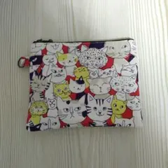 猫柄ハンドメイドポーチ